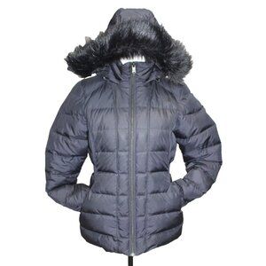 The North Face Women's Gotham Jacket II 550 Fill Goose Down Black Faux Fur SMALL